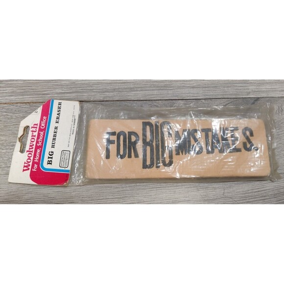 Vintage Woolworth Big Rubber Eraser For Big Mistakes Made in Twain - Picture 3 of 3